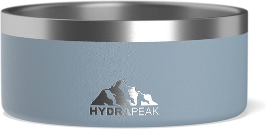 Hydrapeak Dog Bowl; Non Slip Stainless Steel; Water and Food Dish; Large Sized and Small Dogs; 32oz 64oz; Multiple Sizes; 4 Cup | Storm - Pet Explorer