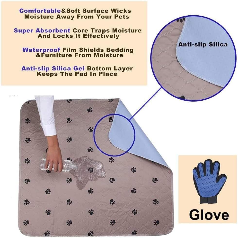 Washable Dog Pee Pads 72X96,Puppy Pads,Reusable Pet Training Pads,Waterproof Pet Pads for Dog Bed Mat,Super Absorbing Whelping Pads - Pet Explorer