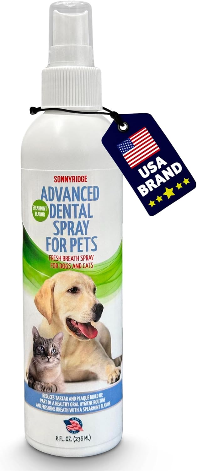 Dog Dental Spray Removes Tartar, Plaque and Freshens Breath Instantly. The Most Advanced Dental Spray for Healthy Teeth, Gums and Oral Health Care for Your Dog, Cat or Pet - 1-8 oz. Bottle - Pet Explorer