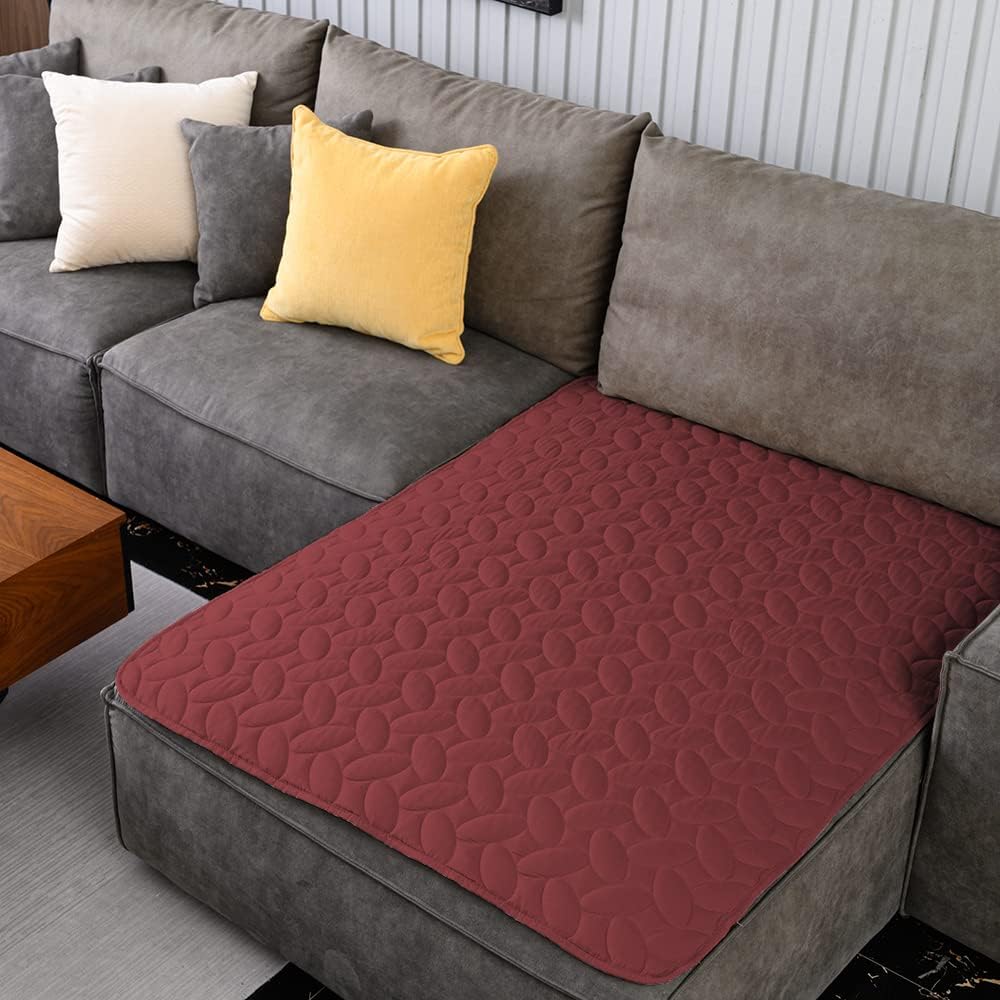 Ameritex Pet Bed Cover Dog Bed Blanket for Sofa and Furniture Waterproof New Pattern Design (40x50 Inch, Burgundy) - Pet Explorer