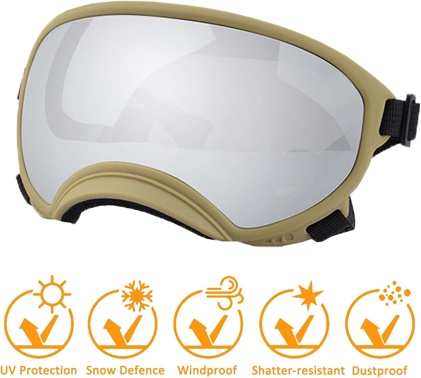 Winproof Large Dog Sunglasses with Adjustable Strap, UV Protection, Soft Goggles for Medium-Large Dogs - Pet Explorer