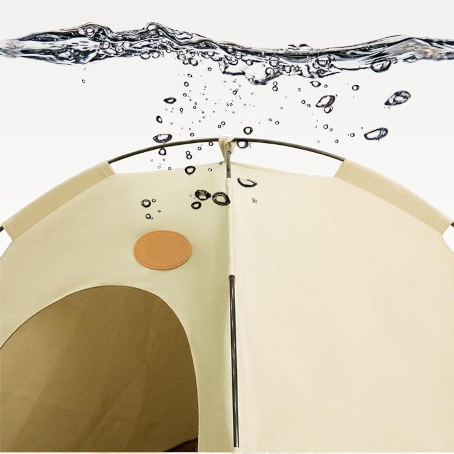 BreezyDen Pop-Up Pet Tent – Portable Indoor/Outdoor Cat Tent, Waterproof Pet Hideaway for Cats & Small Dogs with Mesh Window, Anti-Slip Base & Washable Design (Coffee, L (15 catties Kitten)) - Pet Explorer