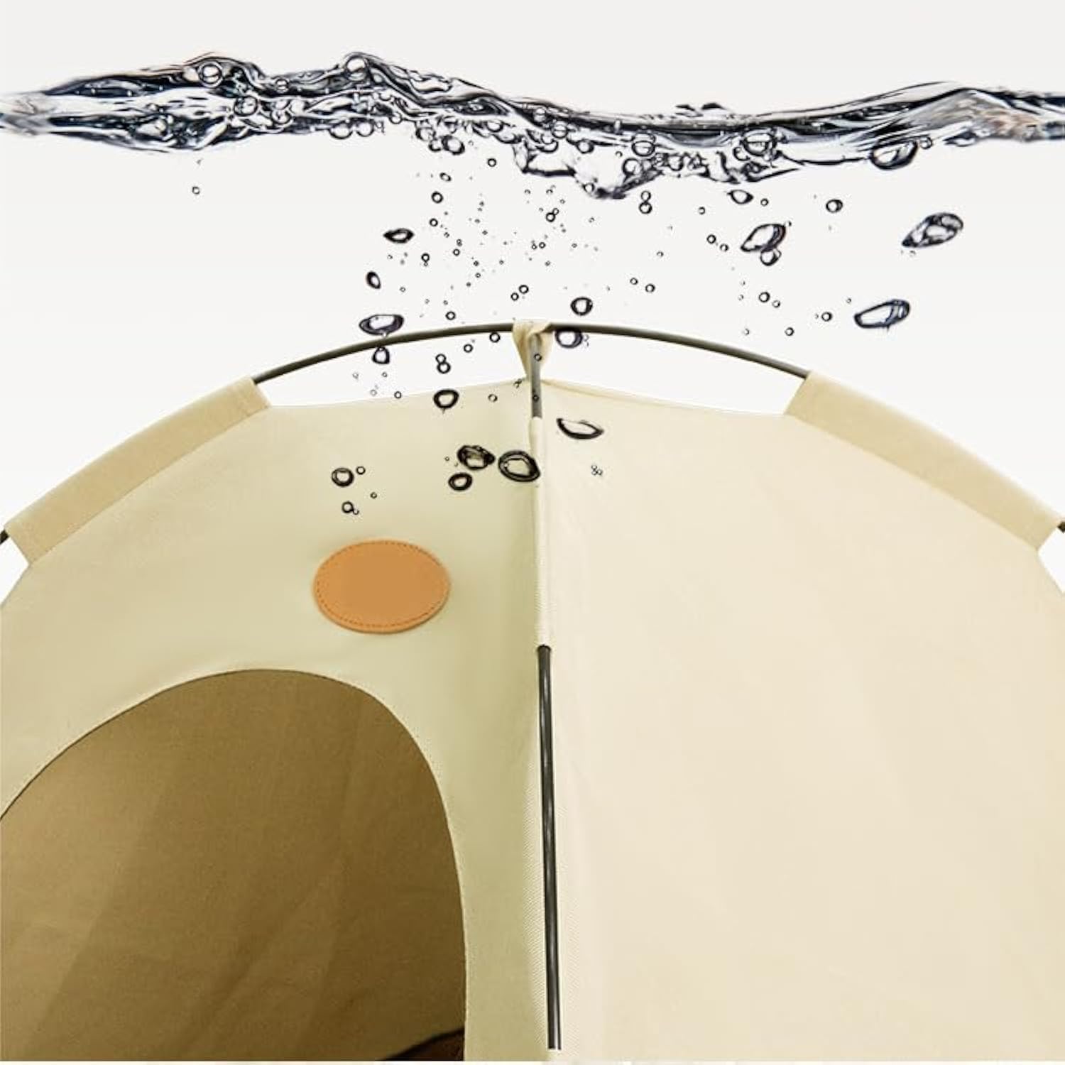 BreezyDen Pop-Up Pet Tent – Portable Indoor/Outdoor Cat Tent, Waterproof Pet Hideaway for Cats & Small Dogs with Mesh Window, Anti-Slip Base & Washable Design (Dark Gray, M (8 catties Kitten)) - Pet Explorer