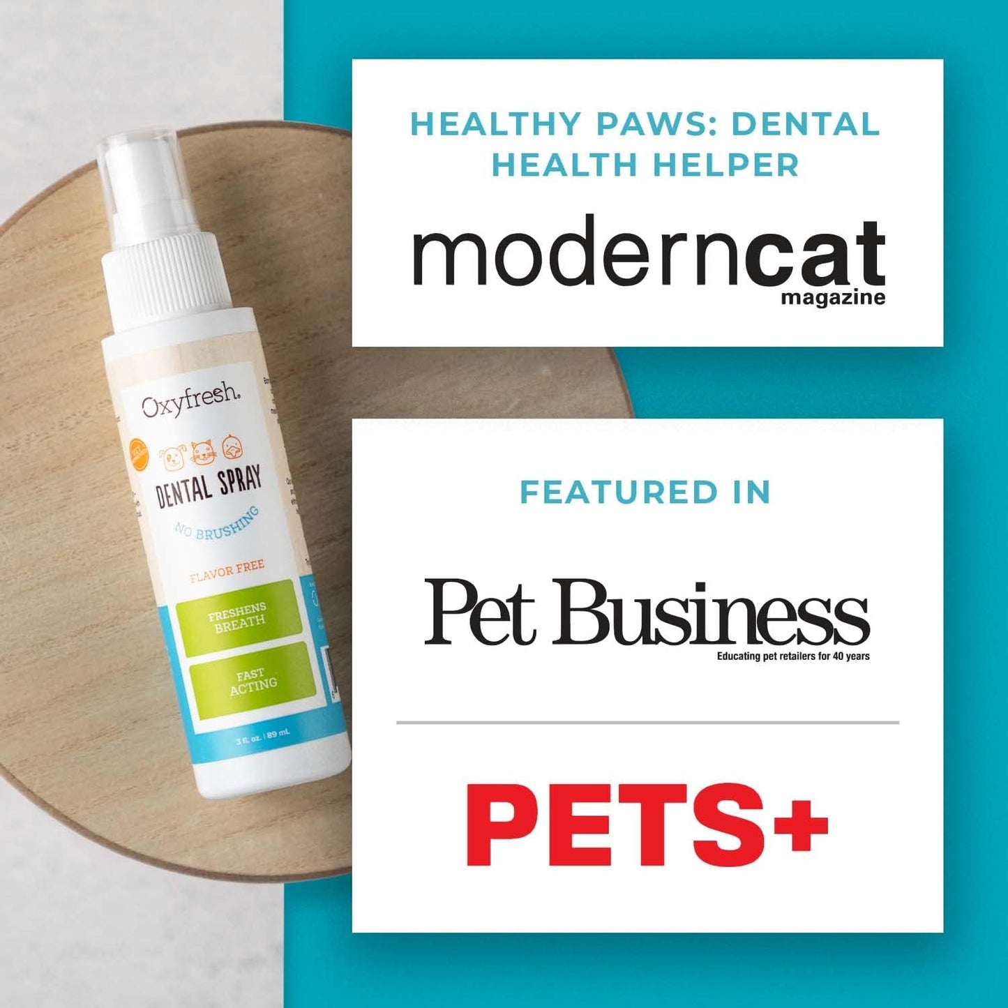 Oxyfresh Advanced Pet Dental Spray – Instant Dog and Cat Fresh Breath: Easiest No Brushing Pet Dental Solution for Dogs and Cats – Best Way to Fight Plaque, Keep Teeth & Gums Healthy, 8oz. - Pet Explorer