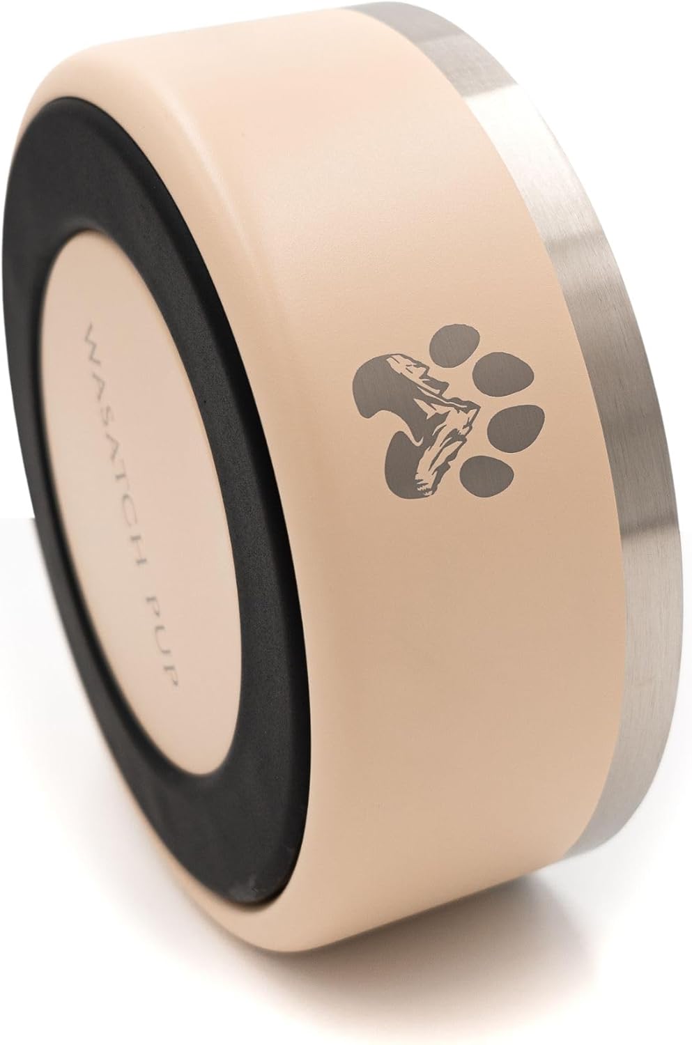 Stainless Steel Dog Bowl for Small-Large Dogs | Double Wall Insulated, Non-Slip Base Heavy Duty Water and Food Bowls for Dogs & Cats | Pet Safe BPA Free & Dishwasher Safe | 16 Oz - Khaki - Pet Explorer