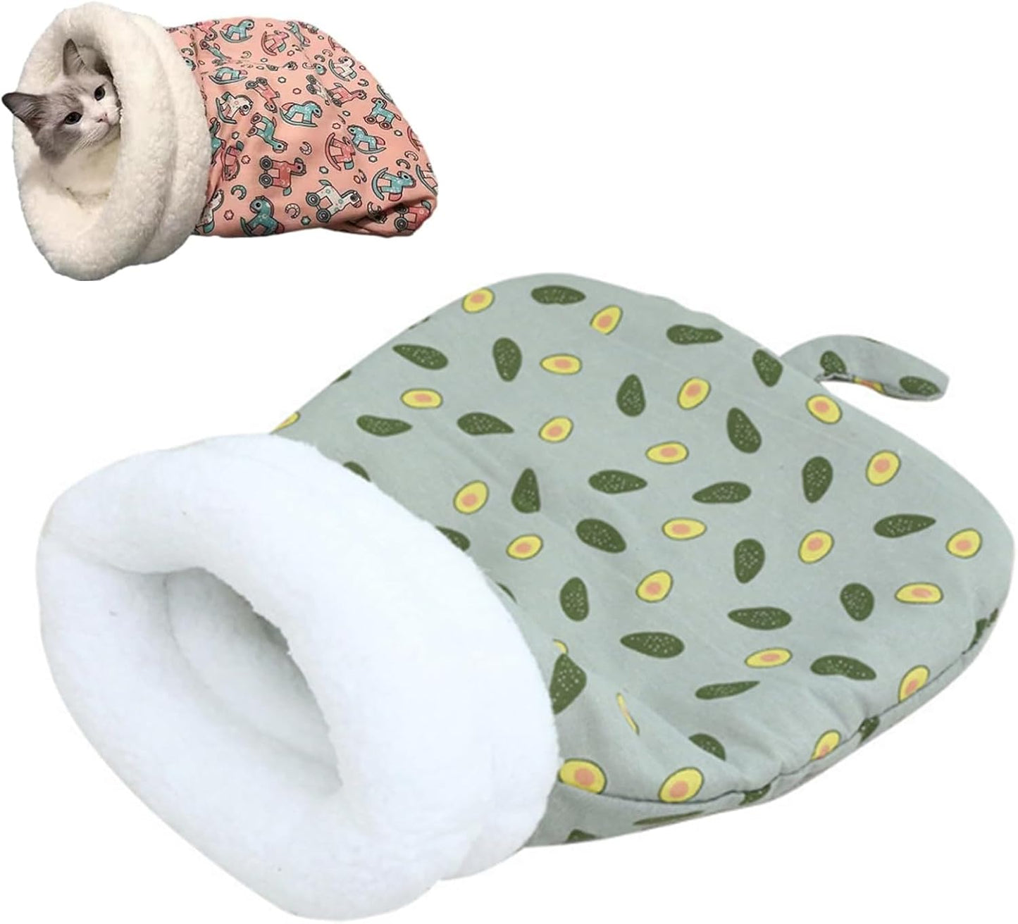 Cat Sleeping Bag for Indoor Cats,Sleeping Bag for Cats,Cozy Cat Winter Sleeping Bag,Warm Cat Sleeping Bag,Soft Fluffy Washable Cat Bed Cave,Cat Blankets for Indoor Cats (I) - Pet Explorer