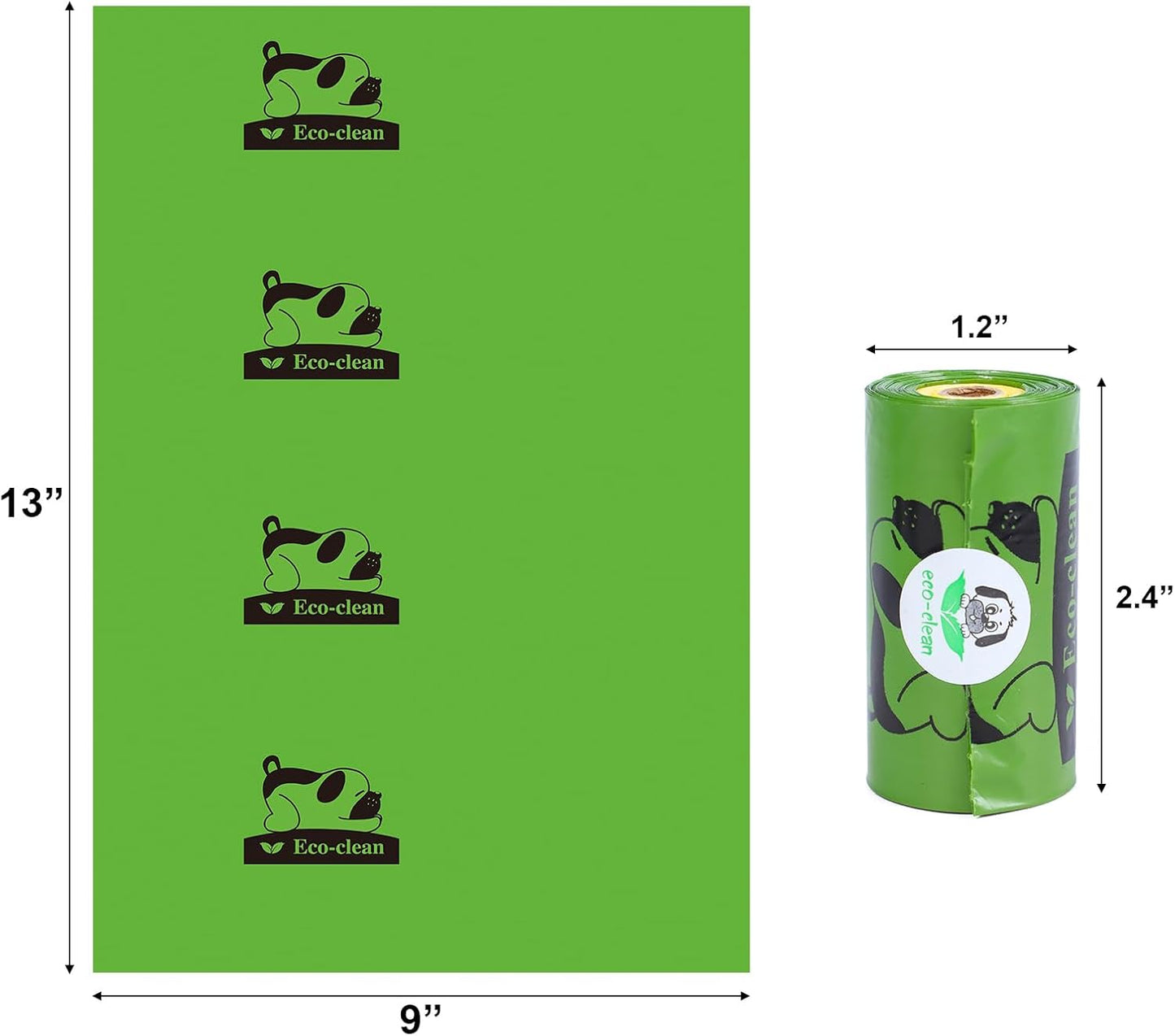 ECO-CLEAN Dog Poop Bags with 3 Bags Left Indicator - 360 Count Extra Thick and Leak Proof Pet Waste Bags with 1 dispenser, Unscented - Pet Explorer