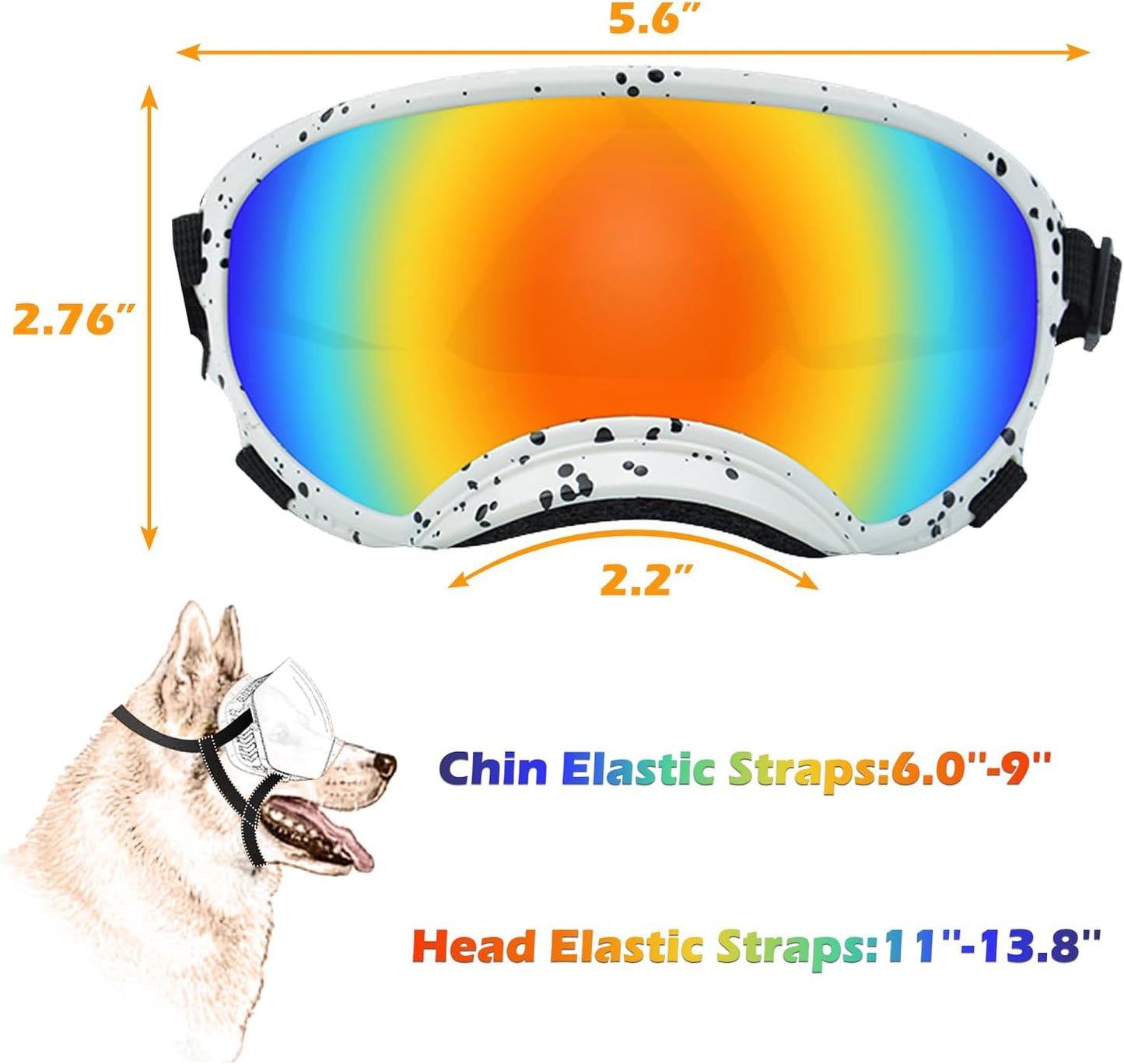 Medium Dog Sunglasses with Adjustable Strap UV Protection, Winproof Dog Puppy Sunglasses, Suitable for Medium Dog Pet Glasses, Dogs Eyes Protection,Soft Dog Goggles - Pet Explorer