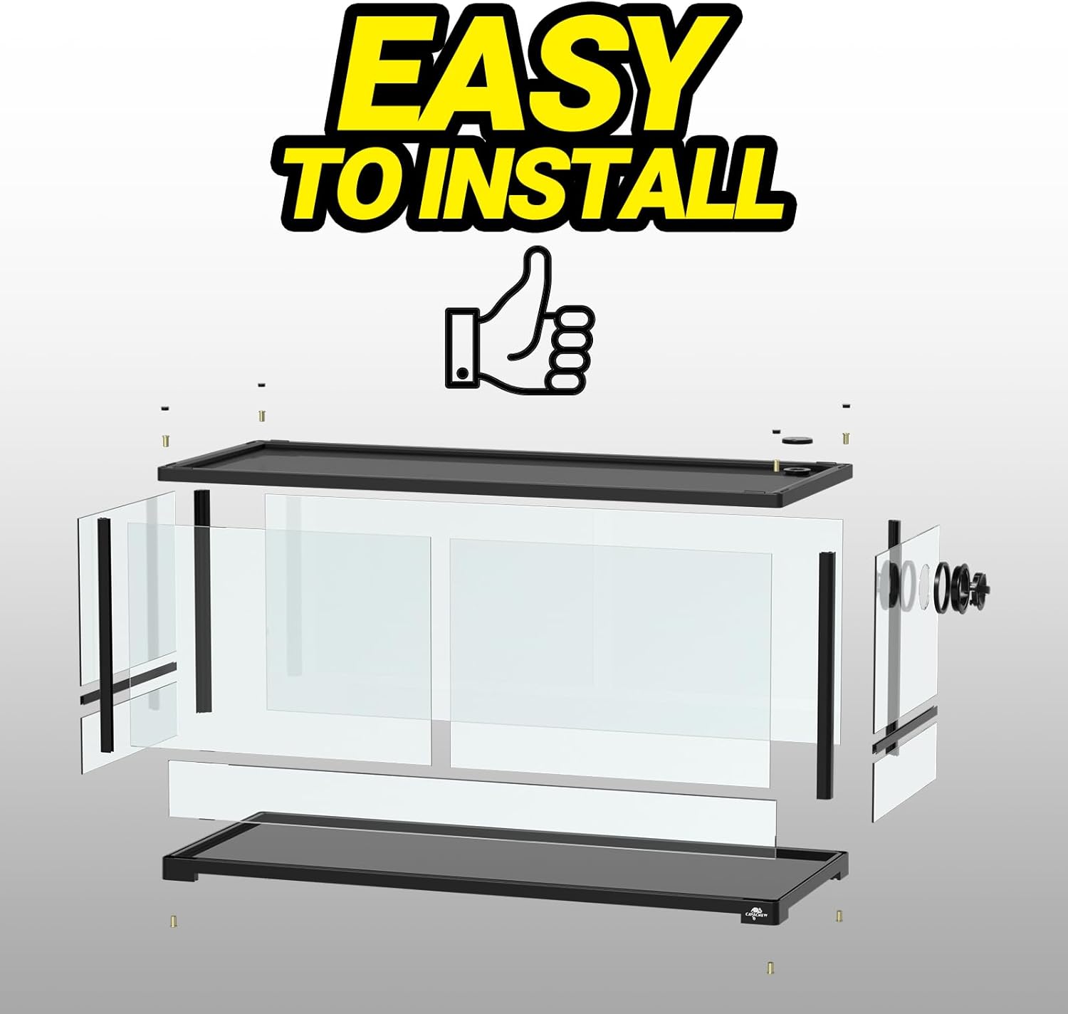 20 Gallon Reptile Tank, 30" x 12" x 12" Reptile Terrarium, Top Screen Ventilation, Sliding Door, Cable & Fogger Pass, Glass Enclosure for Bearded Dragon, Lizard, Gecko, Frog, Snake - Pet Explorer