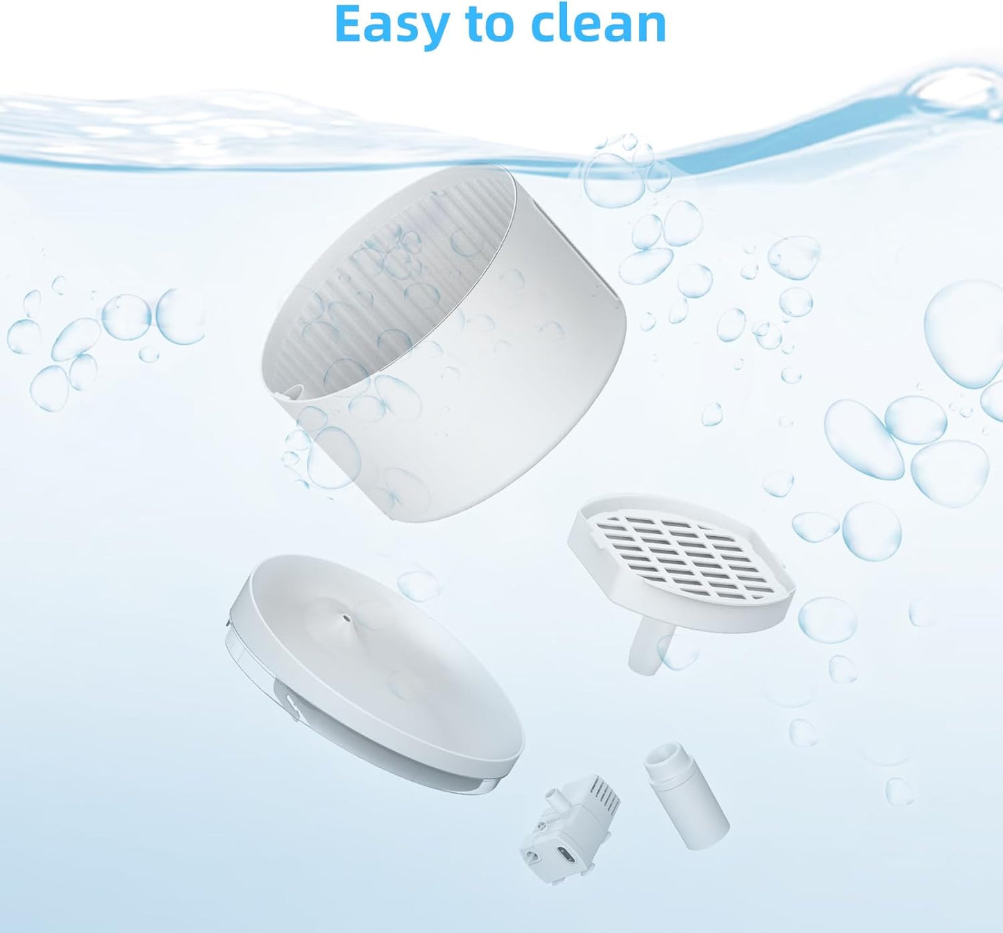 DOGNESS D06 Cat Water Fountain with Filter, Keep Water Fresh Automatic 3.2L Large Capacity Ultra Silent Removable Fresh Cat Water Dispenser for Dogs, Cats, Birds (3.2L White) - Pet Explorer