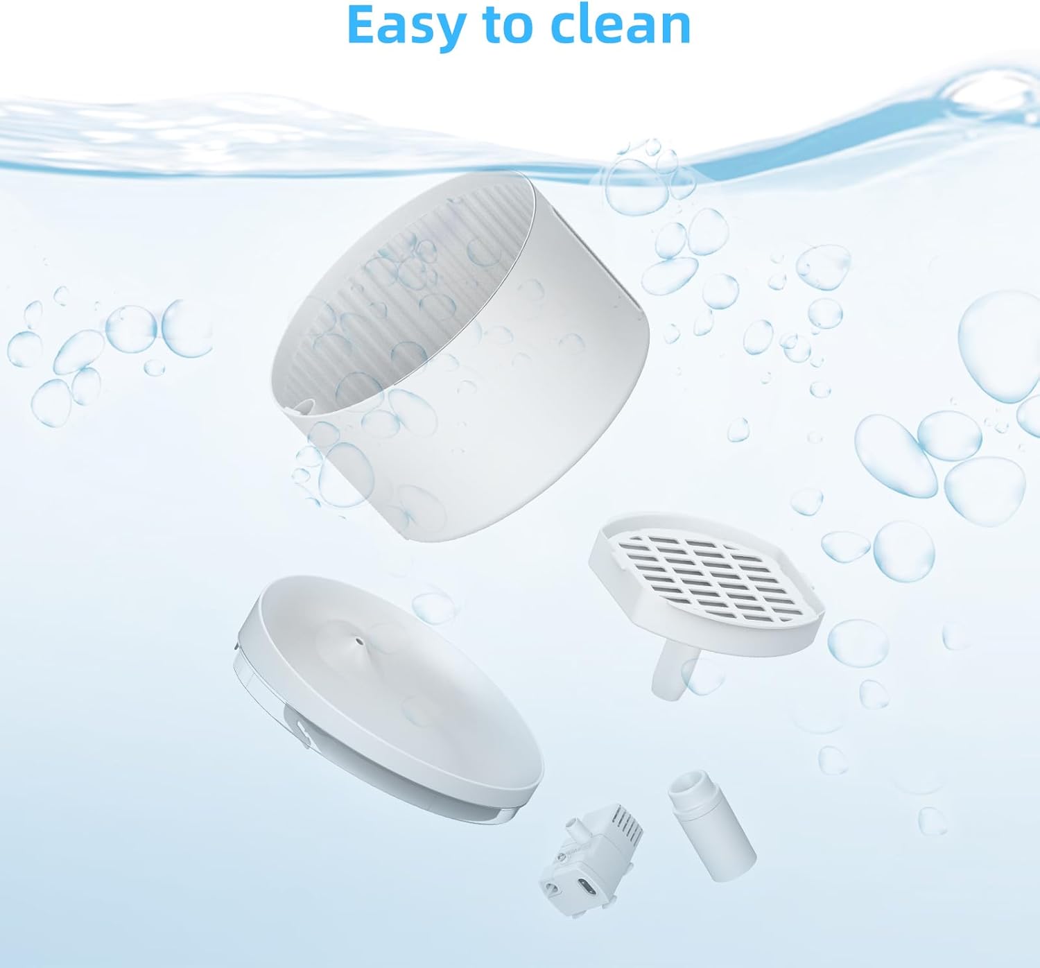 DOGNESS D06 Cat Water Fountain with Filter, Keep Water Fresh Automatic 3.2L Large Capacity Ultra Silent Removable Fresh Cat Water Dispenser for Dogs, Cats, Birds (3.2L White) - Pet Explorer