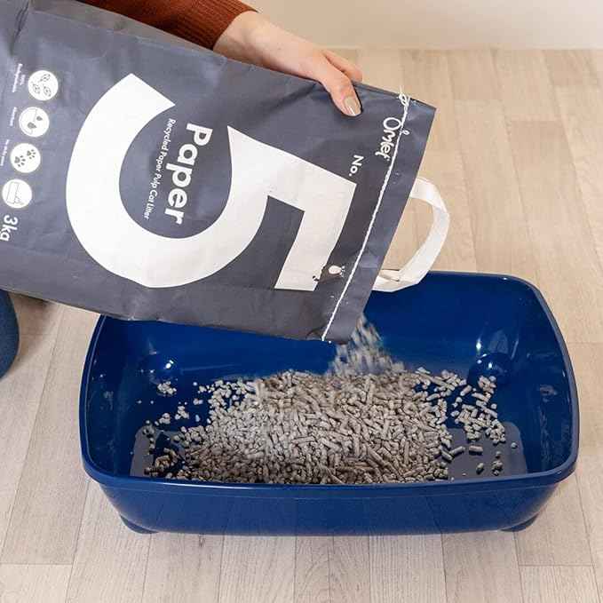 Omlet Premium Paper Cat Litter | Non-Clumping & Perfect for Kittens | Biodegradable and Lightweight Cat Litter Option | Excellent Odour Control and High Absorbency | No. 5 - Paper - 7 lbs. 11 oz.