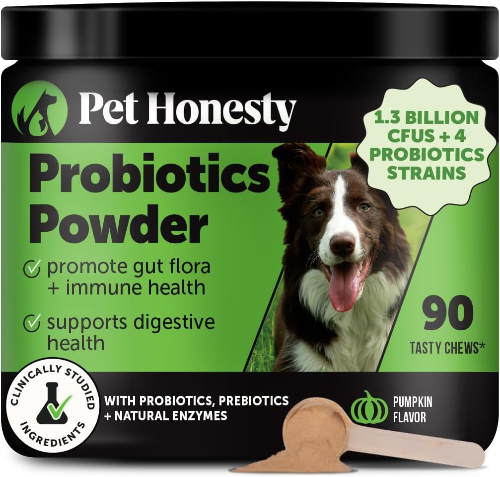 All-Natural Probiotic & Pumpkin Powder Dog Supplement - Prebiotics, Probiotics, Enzymes & Antioxidants for Healthy Gut Flora, Digestion & Immunity (90 Scoops) - Pet Explorer