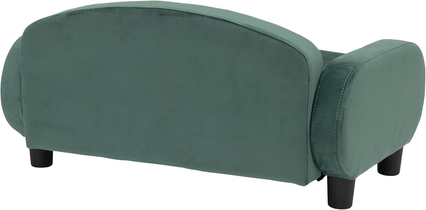 Paws & Purrs Cat Sofa Bed, Pet Couch for Indoor Cats Elevated Cat Beds with Removable Washable Mattress Cover for Kitten, Puppy or Small Animal- 31.5" Wide, Teal - Pet Explorer