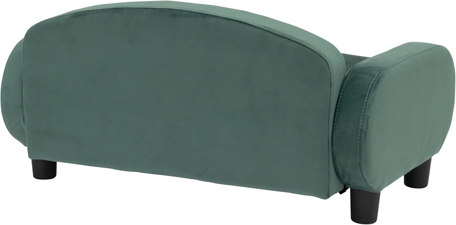 Paws & Purrs Cat Sofa Bed, Pet Couch for Indoor Cats Elevated Cat Beds with Removable Washable Mattress Cover for Kitten, Puppy or Small Animal- 31.5" Wide, Teal - Pet Explorer