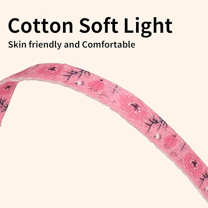 Cotton Cat Harness and Leash Set, Escape-Proof Adjustable Soft Harness for Kitten, Small & Large Cats, Ideal for Travel & Outdoor Walking (Pink)