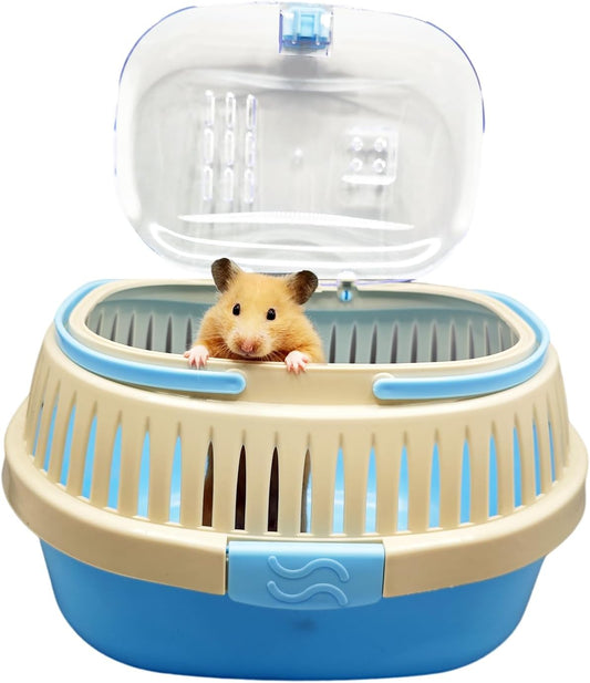 Hamster Carrier Guinea Pig Carrier 13 X 11 X 8 In Portable Hamster Travel Cage with Ventilation Holes Outdoor Small Animal Carrier for Rat Gerbils Rabbit Hedgehog Squirrel Mouse Sugar Glider - Pet Explorer