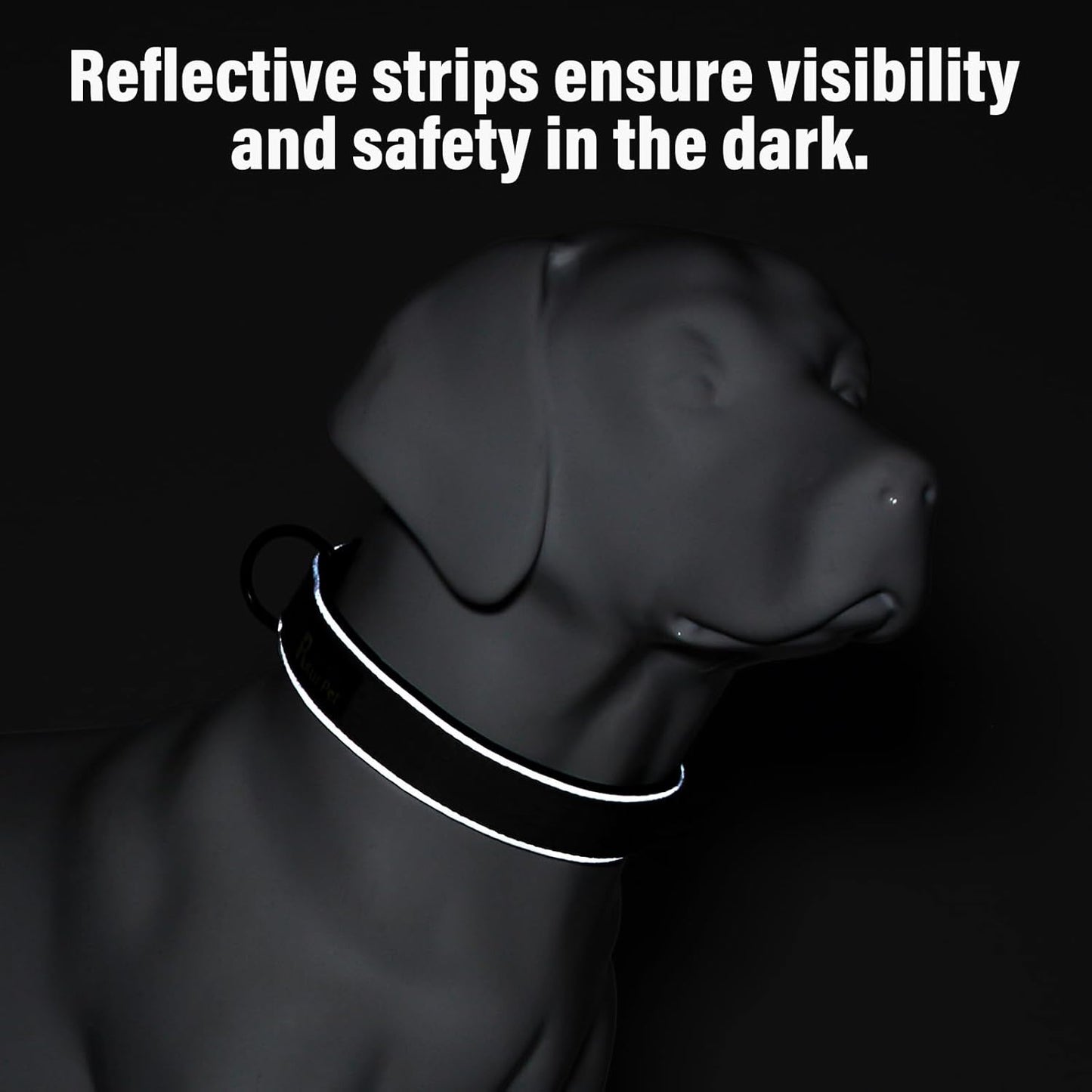 Plutus Pet Tactical Dog Collar, Reflective, Adjustable Heavy Duty Dog Collar, Soft Padded and Comfortable, for Small Medium and Large Dogs (Red, XL)