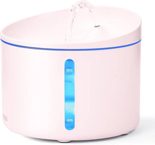 DOGNESS D06 Cat Water Fountain with Filter, Keep Water Fresh Automatic 3.2L Large Capacity Ultra Silent Removable Fresh Cat Water Dispenser for Dogs, Cats, Birds (3.2L Pink) - Pet Explorer