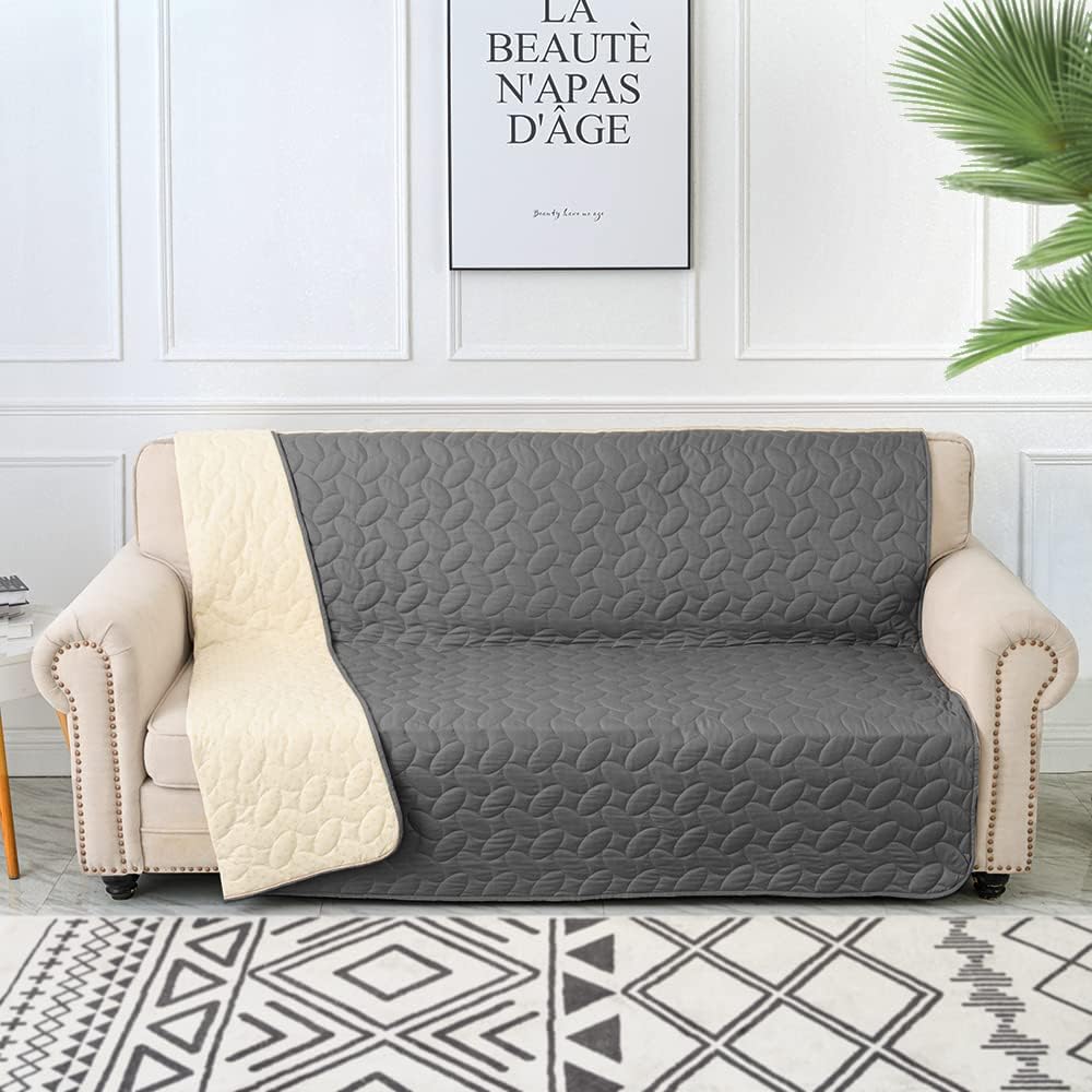 Ameritex Pet Bed Cover Dog Bed Blanket for Sofa and Furniture Waterproof New Pattern Design (68x82 Inch, Dark Grey) - Pet Explorer