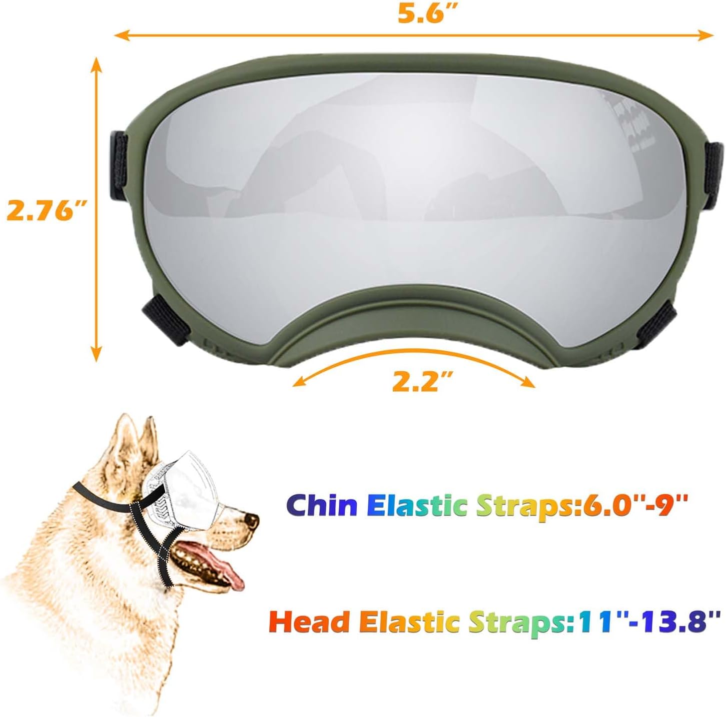 Medium Dog Sunglasses with Adjustable Strap UV Protection, Winproof Dog Puppy Sunglasses, Suitable for Medium Dog Pet Glasses, Dogs Eyes Protection,Soft Dog Goggles - Pet Explorer