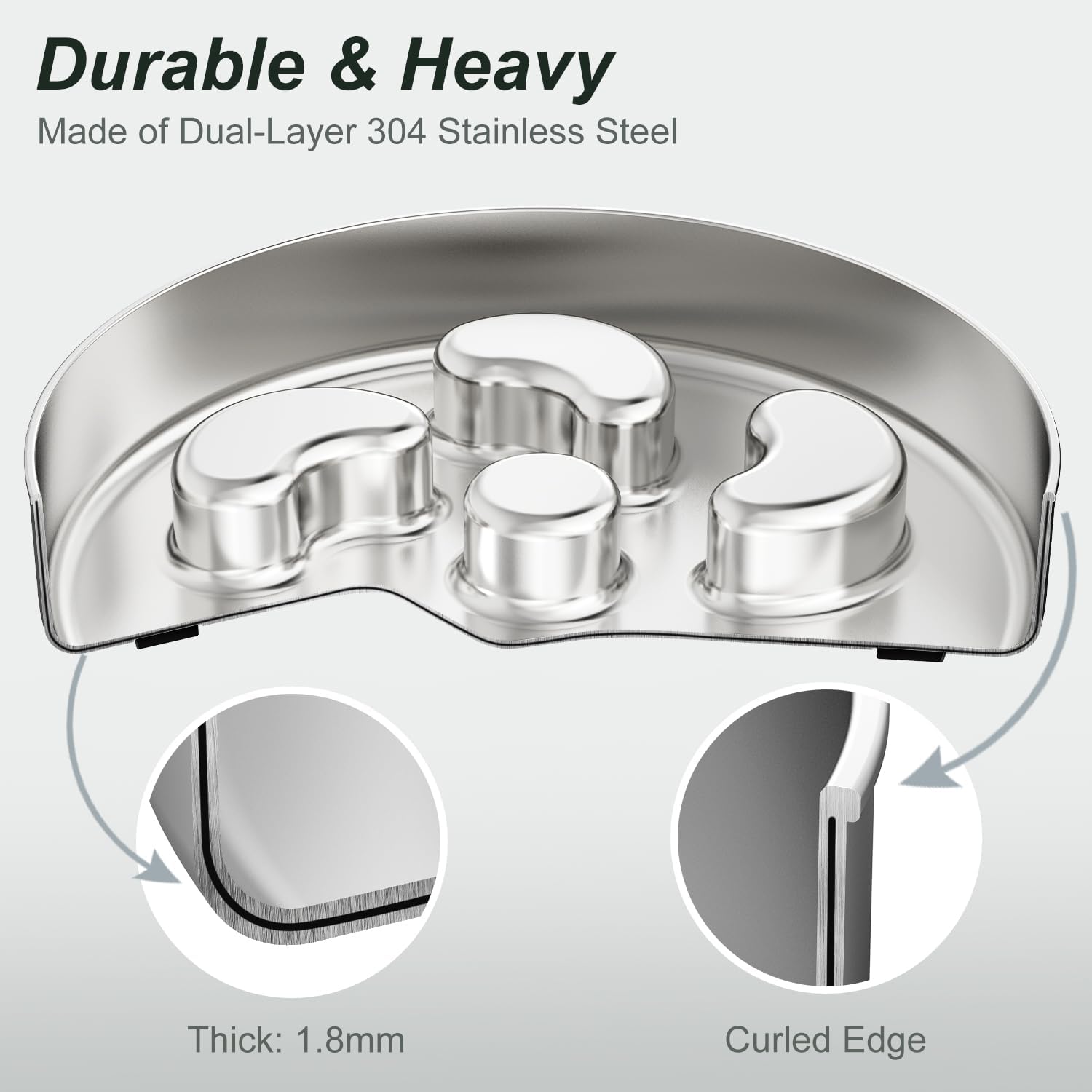 Slow Feeder Dog Bowl, Double Wall Food-Grade Stainless Steel, Heavy Duty with Non-Slip Rubber Base, 2.5Cups Capacity for Medium Large Dogs to Slow Down Eating - Pet Explorer