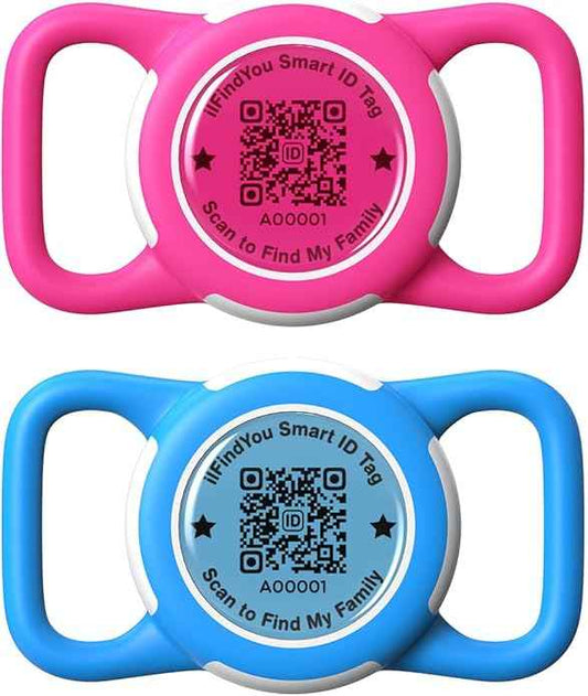 Waterproof AirTag Dog Collar Holder for Apple AirTag QR Code