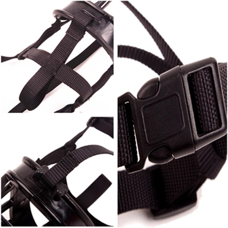 Basket Dog Muzzles-Soft Adjustable Breathable Mask Anti Biting Chewing Barking Training Dog Muzzle for Small Medium Large Dogs (Black 3) - Pet Explorer