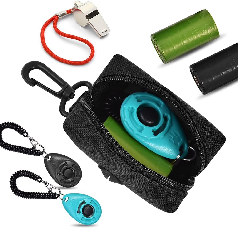 Dog Waste Bag Dispenser Pet Poop Bags Holder for Doggie Waste Bags Dispensers Soft Fabric Zipper Small Doggy Puppy Pouch for Leash Accessory Attachment with Carrier,2PCS Purple&Black - Pet Explorer