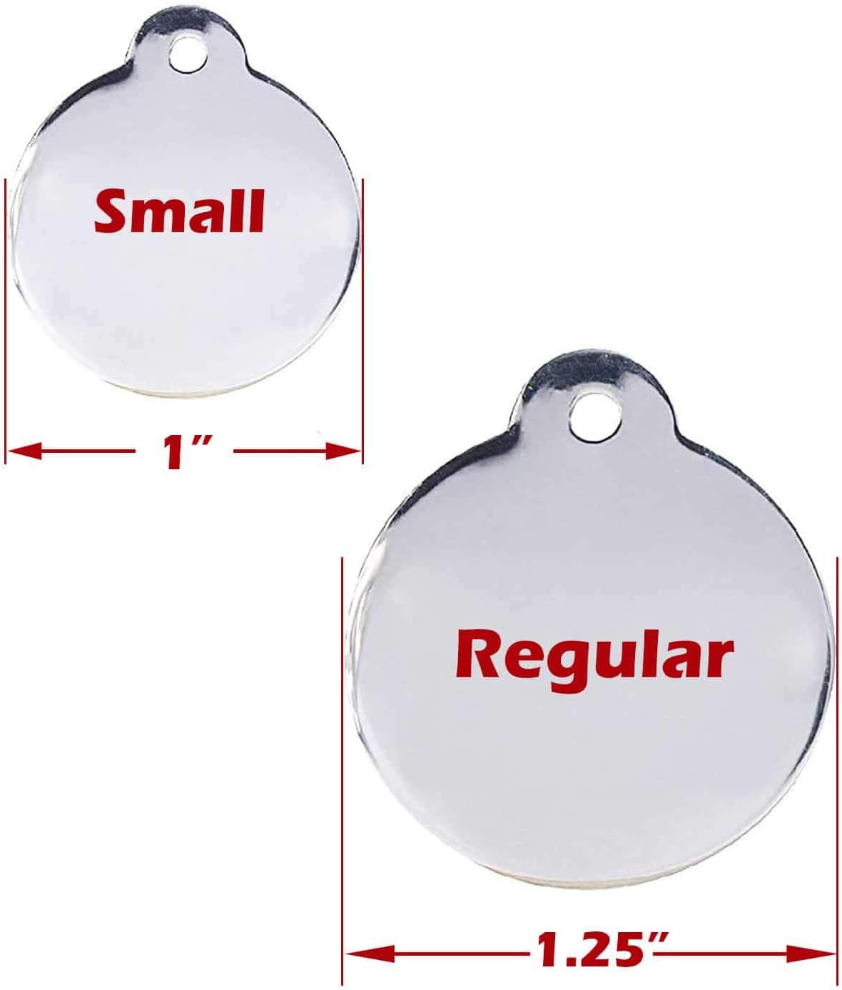 Engraved Pet Tag for Dogs and Cats - Personalized Front & Back up to 4 Lines of Text Custom Engraved ID, Round Paw Print Solid Plating Stainless Steel Black Regular - Pet Explorer