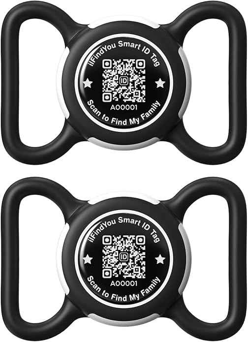 Waterproof AirTag Dog Collar Holder for Apple AirTag QR Code