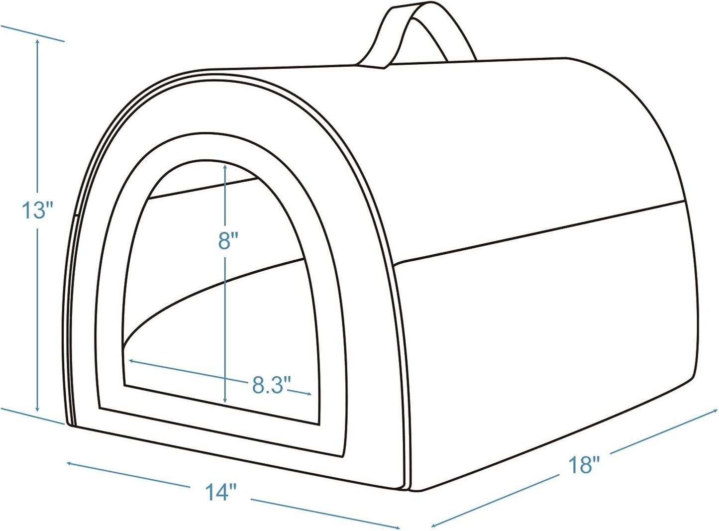 Jiupety Indoor Dog House, 2 in 1 Portable Foldable House Bed with Cover, Pet Tent & Cave Bed for Cats and Small Dogs, M(18"×14"×13"), Up to 9 Lb, Brown - Pet Explorer