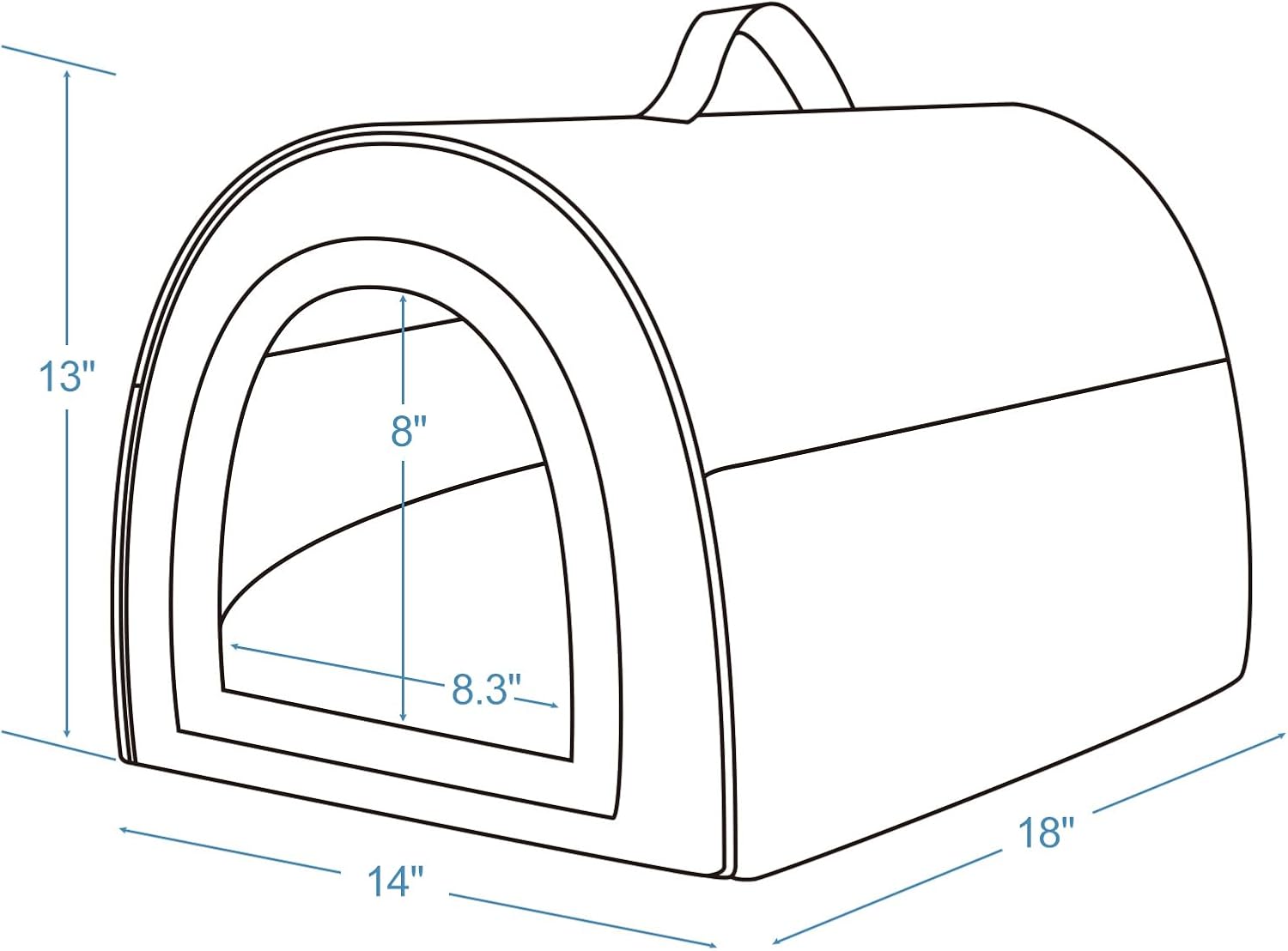 Jiupety Indoor Dog House, 2 in 1 Portable Foldable House Bed with Cover, Pet Tent & Cave Bed for Cats and Small Dogs, M(18"×14"×13"), Up to 9 Lb, Brown - Pet Explorer