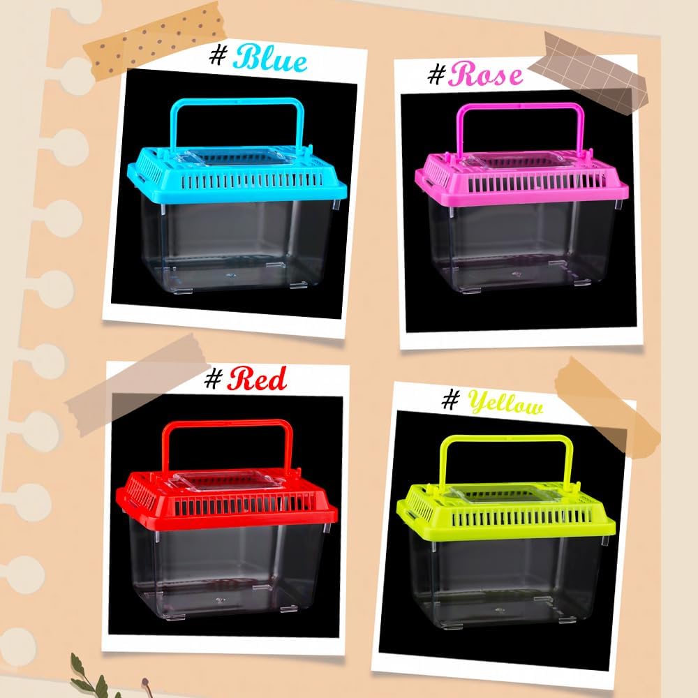 20 Pack Small Plastic Reptile Carrier Tarantula Enclosure Snake Breeding Box Hatching Container for Spider Fish Turtle Hermit Crab Bearded Dragon Lizard (5.1 x 3.5 x 3.5 Inch) - Pet Explorer