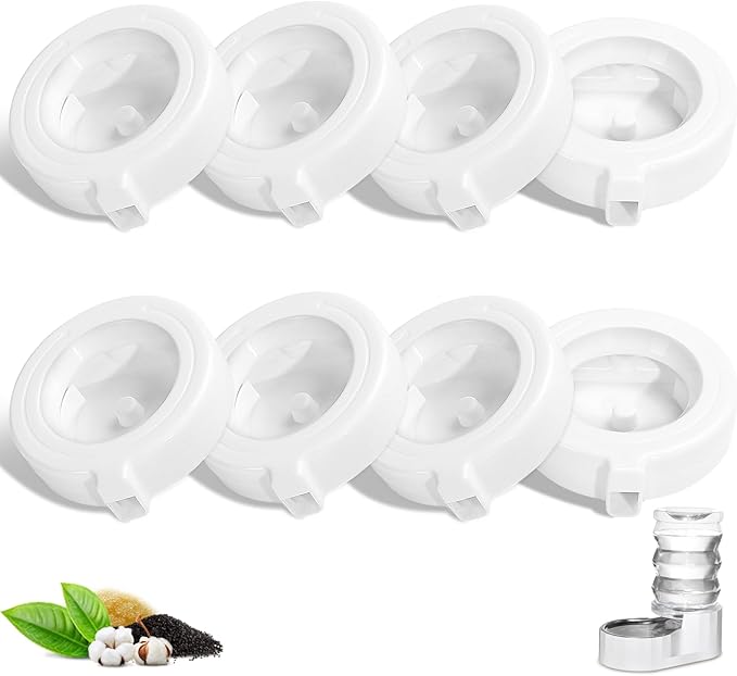 8 Pack Replacement Filters for 3L/3.6L/4.6L/6L/8L Gravity Pet Water Dispenser, Dog Water Filter Replacement, Triple Filtration Pet Fountain Filter, Water Feeder Filter for Cat and Dog