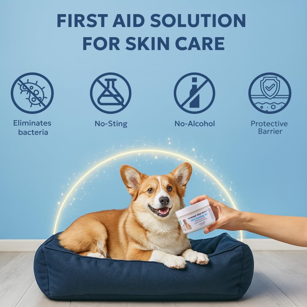 Forticept Clear Butter Dog Hot Spot Treatment Hydro Gel, Heals Dog Wound, Helps with Skin Yeast Infections, Ringworm, Insects Bites, Cuts, Rashes, Skin Allergy, 4 Ounces - Pet Explorer