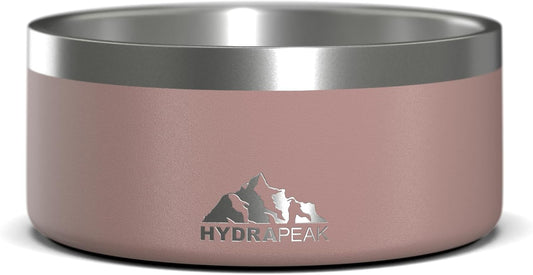 Hydrapeak Dog Bowl; Non Slip Stainless Steel; Water and Food Dish; Large Sized and Small Dogs; 32oz 64oz; Multiple Sizes; 4 Cup | Rosewood - Pet Explorer