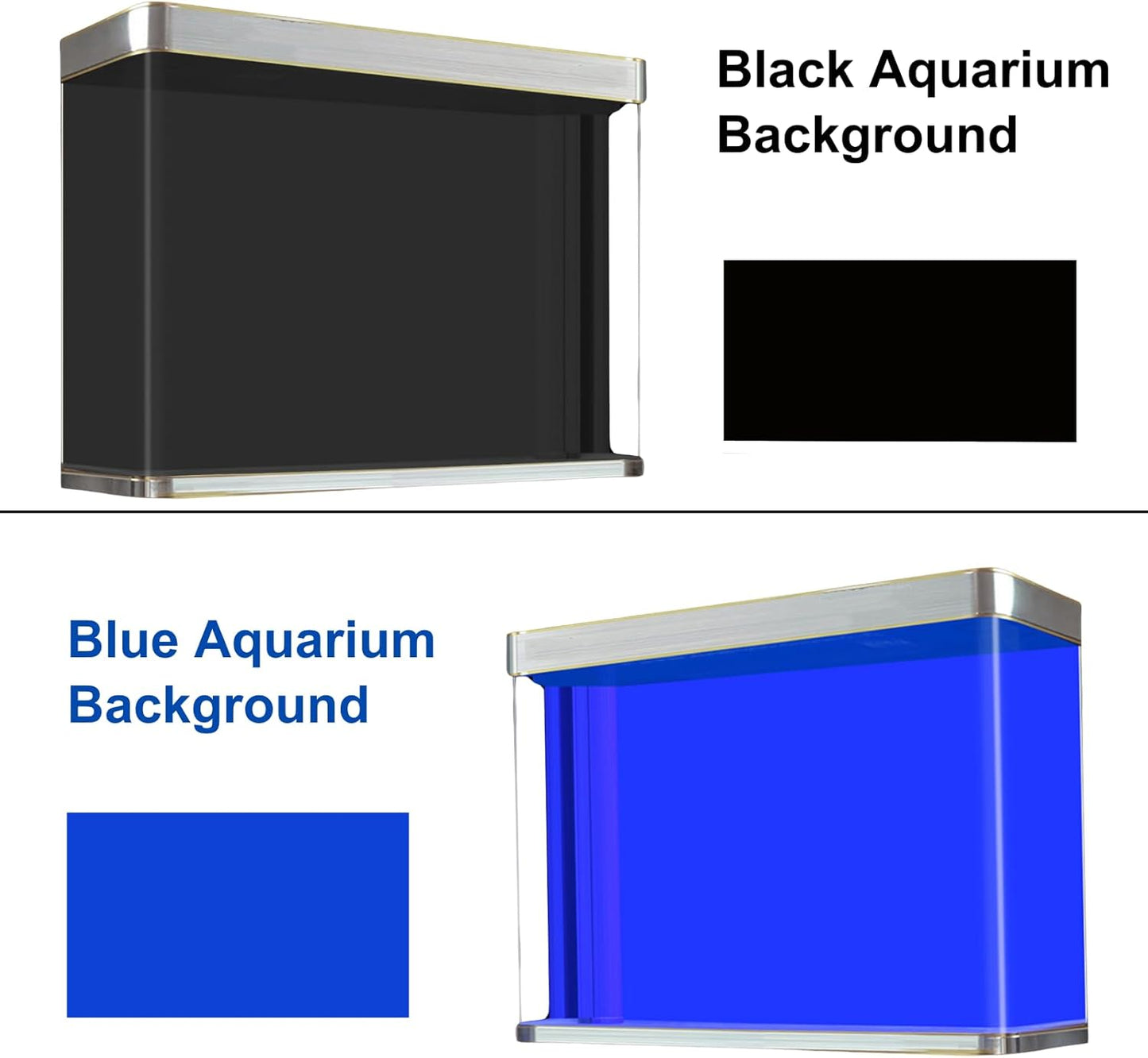 ELEBOX Aquarium Background Blue Black Fish Tank Background Wallpaper Double-Sided Aquarium Backing Paper, Aquarium Decorations for 10 Gallon 20 Gallon Aquarium 15.7" x 32.3" - Pet Explorer