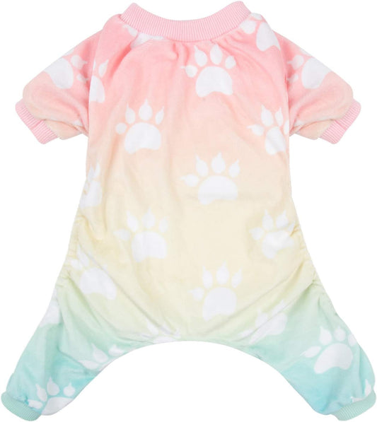 CuteBone Small Dogs Outfit Soft Puppy Onesies Pjs Dog Pajamas Pet Coat Cat Apparel Comfy Doggie Jumpsuit Bodysuit for All Seasons P09XXL