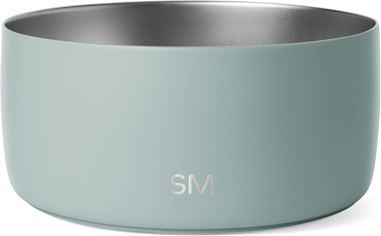 Simple Modern Stainless Steel Pet Water Bowl for Dogs & Cats | Insulated Stainless Steel Food Bowls for Dog Cat | No Tip No Slip BPA Free | Bentley Collection | Large (8 Cups) | Sea Glass Sage - Pet Explorer