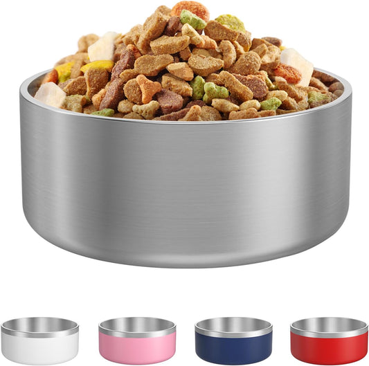 LIANLAI Stainless Steel Dog Bowls, Rust-Resistant Metal Dog Bowls for Medium, Spill Proof Puppy Food Bowl, Dishwasher Safe（40 oz - Pet Explorer