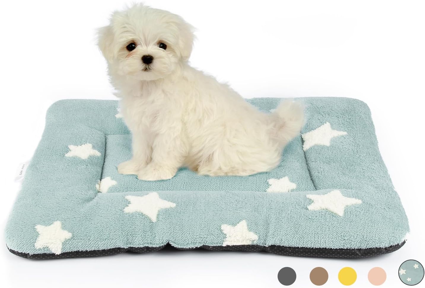 Mora Pets Dog Crate Pad Kennel Bed Crate Mat for Small Dogs Washable Cute Star Pet Bed for Dog Cage Ultra Soft Flat Puppy Cat Kitten Pillow Cushion for Sleeping Anti-Slip Blue 24 x 18 - Pet Explorer