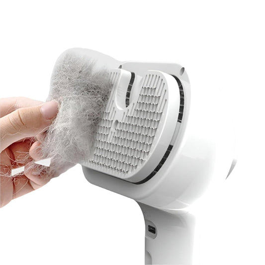 Plufura Essentials Dog Brush, Plufura Pet Brush, Skin Friendly Deshedding Grooming Tool for Dogs & Cats, Pet Hair Brush for Long & Short Hair, Reduces Shedding by 95% (White)