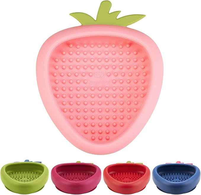 Freeze Dog Lick Bowl, Animire Non-Slip Slow Feeder Lick Mat for Dogs, Silicone Dog Enrichment Bowl for Distraction Anxiety Relief Boredom, BPA Free, Dishwasher Safe(Pink,S)