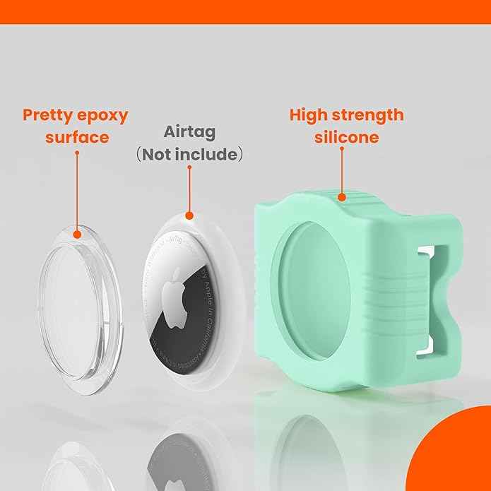 Waterproof AirTag Dog Collar Holder for Apple AirTag QR Code