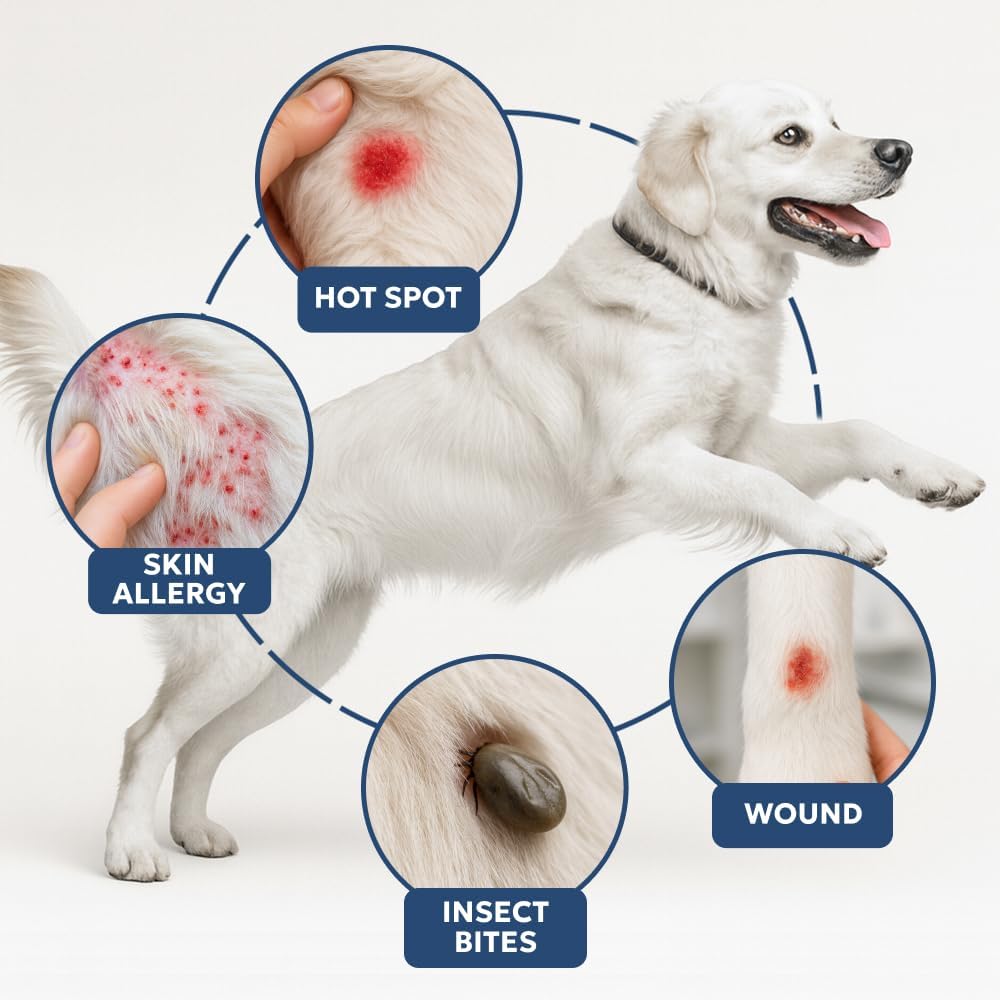 Forticept Clear Butter Dog Hot Spot Treatment Hydro Gel, Heals Dog Wound, Helps with Skin Yeast Infections, Ringworm, Insects Bites, Cuts, Rashes, Skin Allergy, 4 Ounces - Pet Explorer