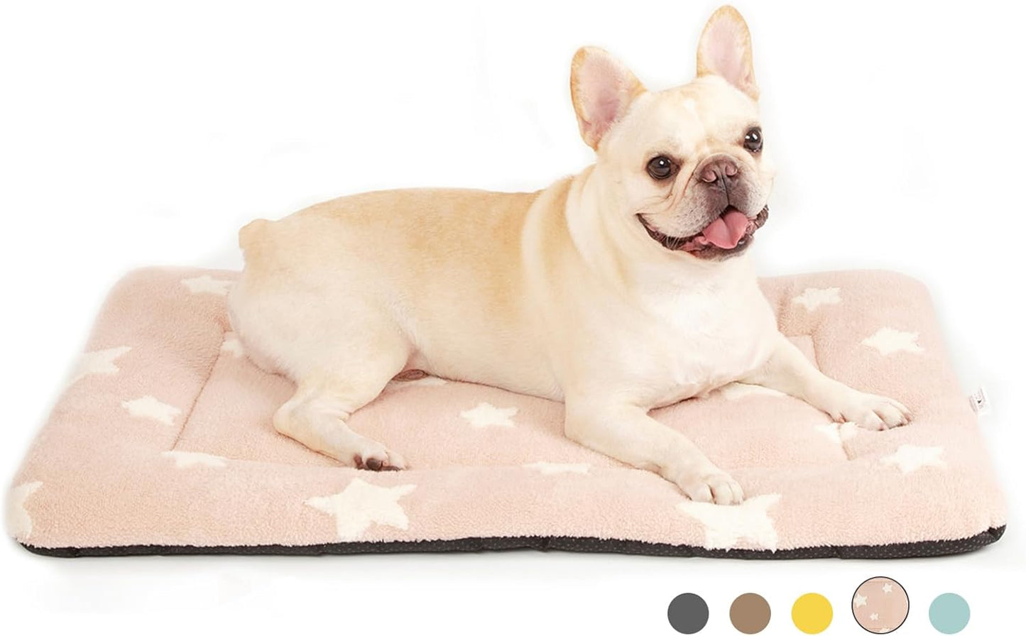 Mora Pets Dog Crate Pad Kennel Dog Bed Mat for Medium Dogs Washable Cute Star Pet Bed for Cage Ultra Soft Flat Puppy Cat Kitten Cushion for Sleeping Anti-Slip Pink 30 x 19 - Pet Explorer
