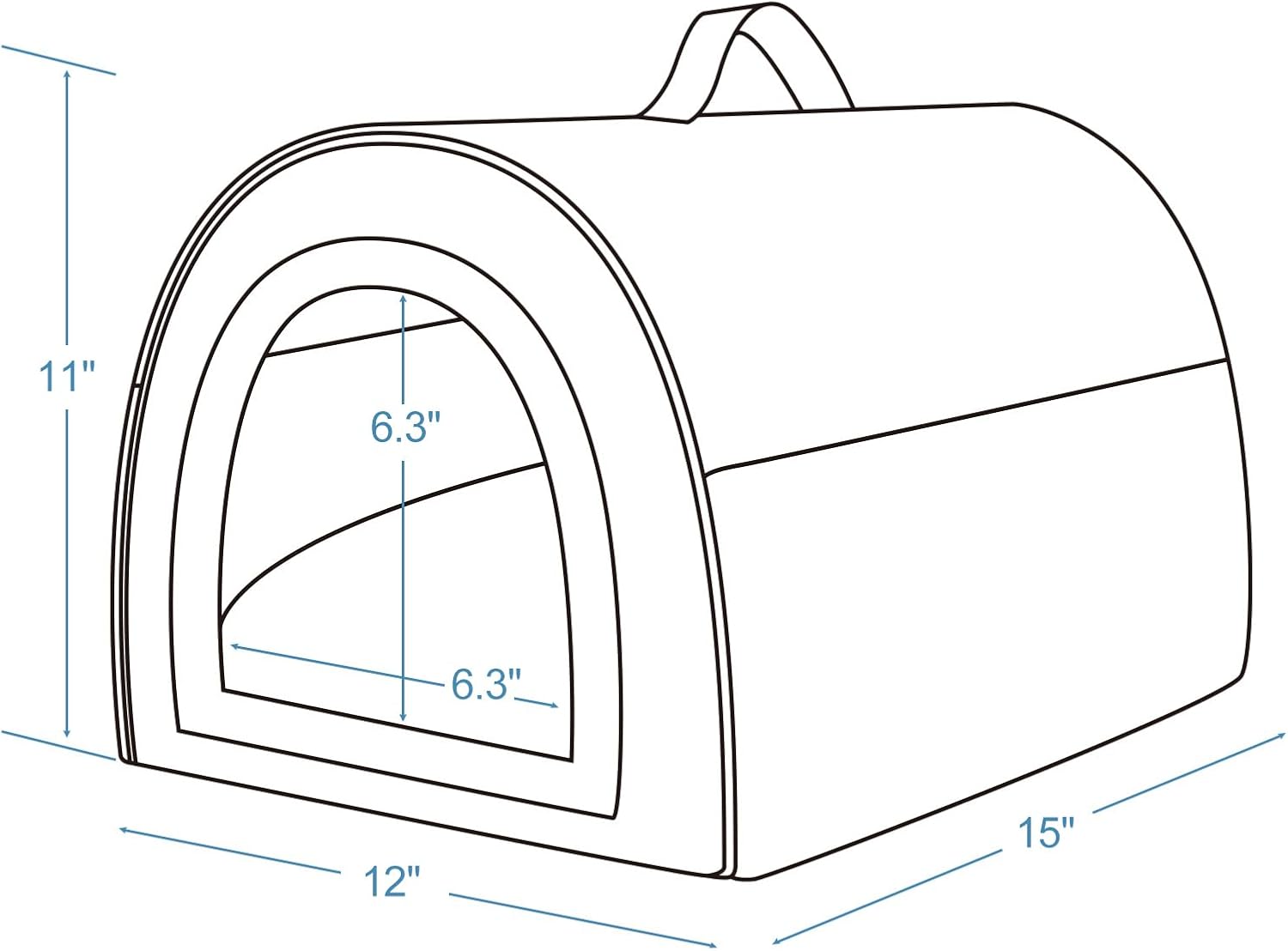Jiupety Cozy Small Pet Dog House, 2 in 1 Puppy House, S Size for Cat and Puppy, Warm Cave Sleeping Nest for Cats and Dogs, S(15"×12"×11"), Up to 5.5 Lb, Brown - Pet Explorer