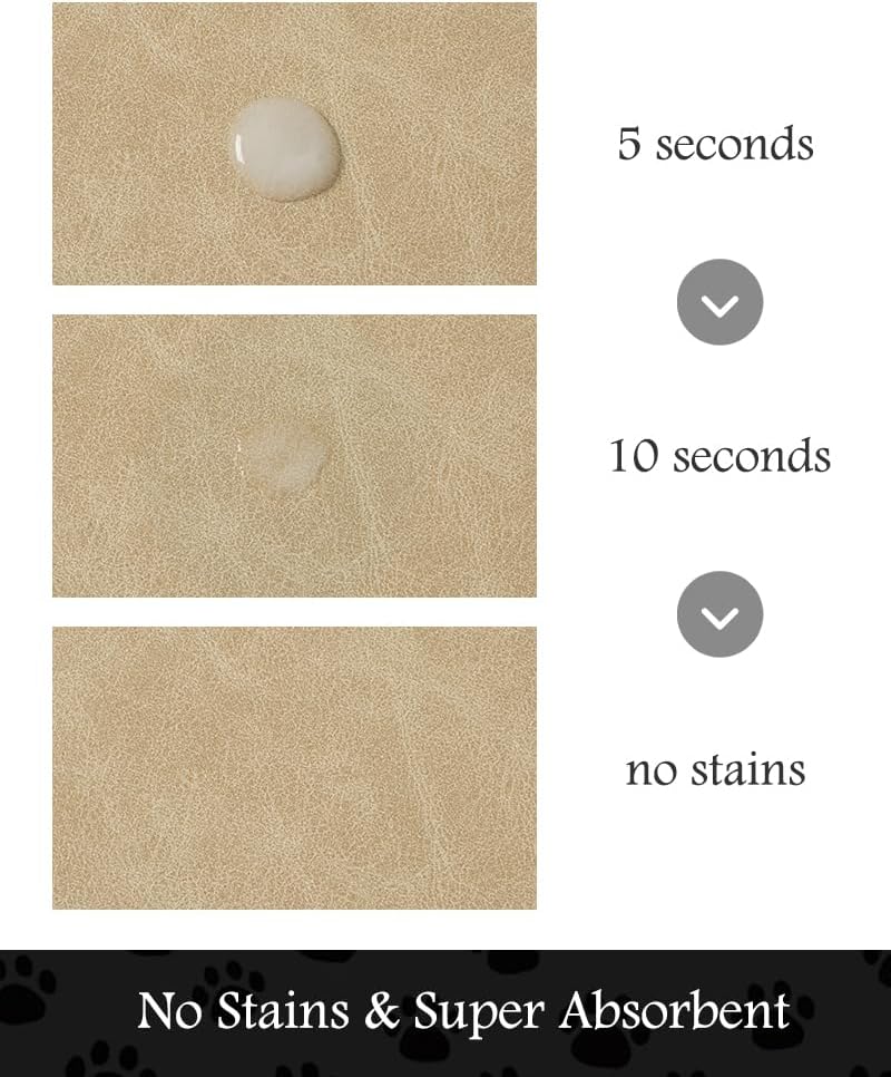 Pet Feeding Mat-Absorbent Dog Mat for Food and Water Bowl-No Stains Quick Dry Water Dispenser Mat-Dog Accessories Pet Supplies-Bowl for Messy Drinkers（Beige,12"x19" - Pet Explorer