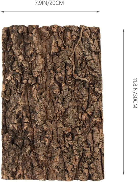 Totority Cork Bark 3Pcs Plants Decor Cork Terrarium Background, Cork Tile Background Decorative Tree Bark Adornment Reptile Climbing Plaything for Gecko Lizard Tortoise Frog Bearded Dragon Tank Access - Pet Explorer